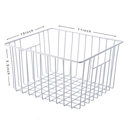 Metal Wire Freezer Basket Organizer with Handles Y84914