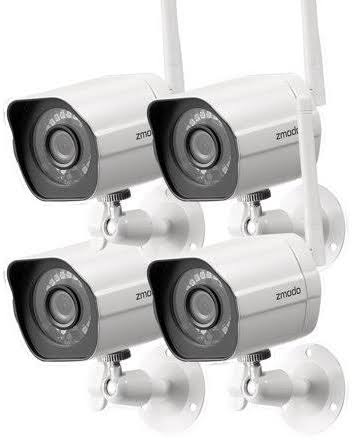 Wireless Security Camera System 4 Pack Full HD Outdoor WiFi IP Cameras with Night Vision O1877