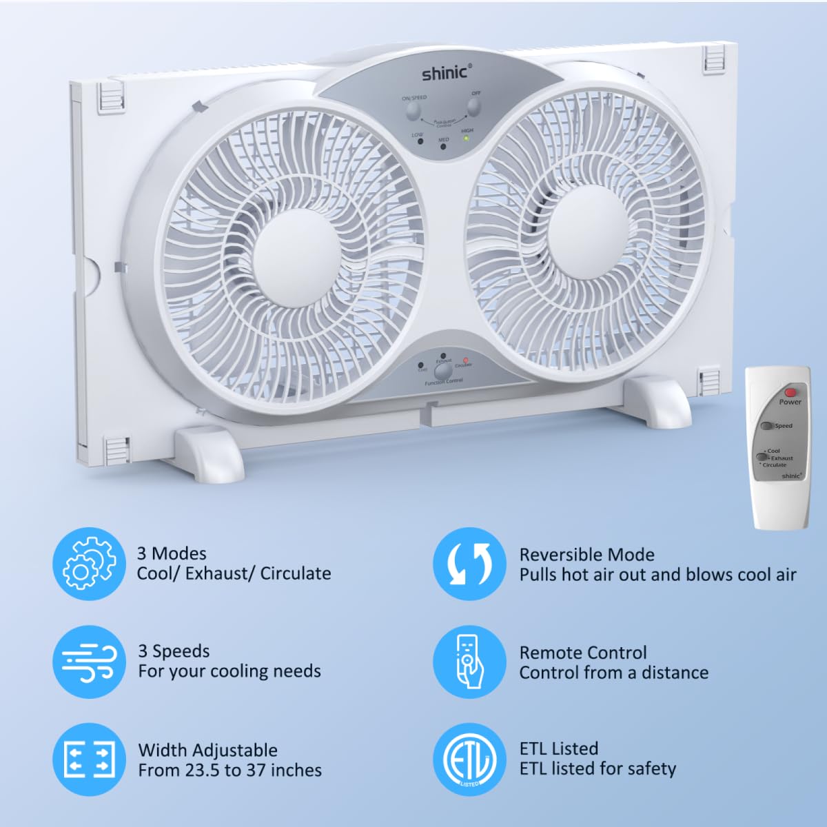 9" Reversible 3-Speed Window Fan G706472