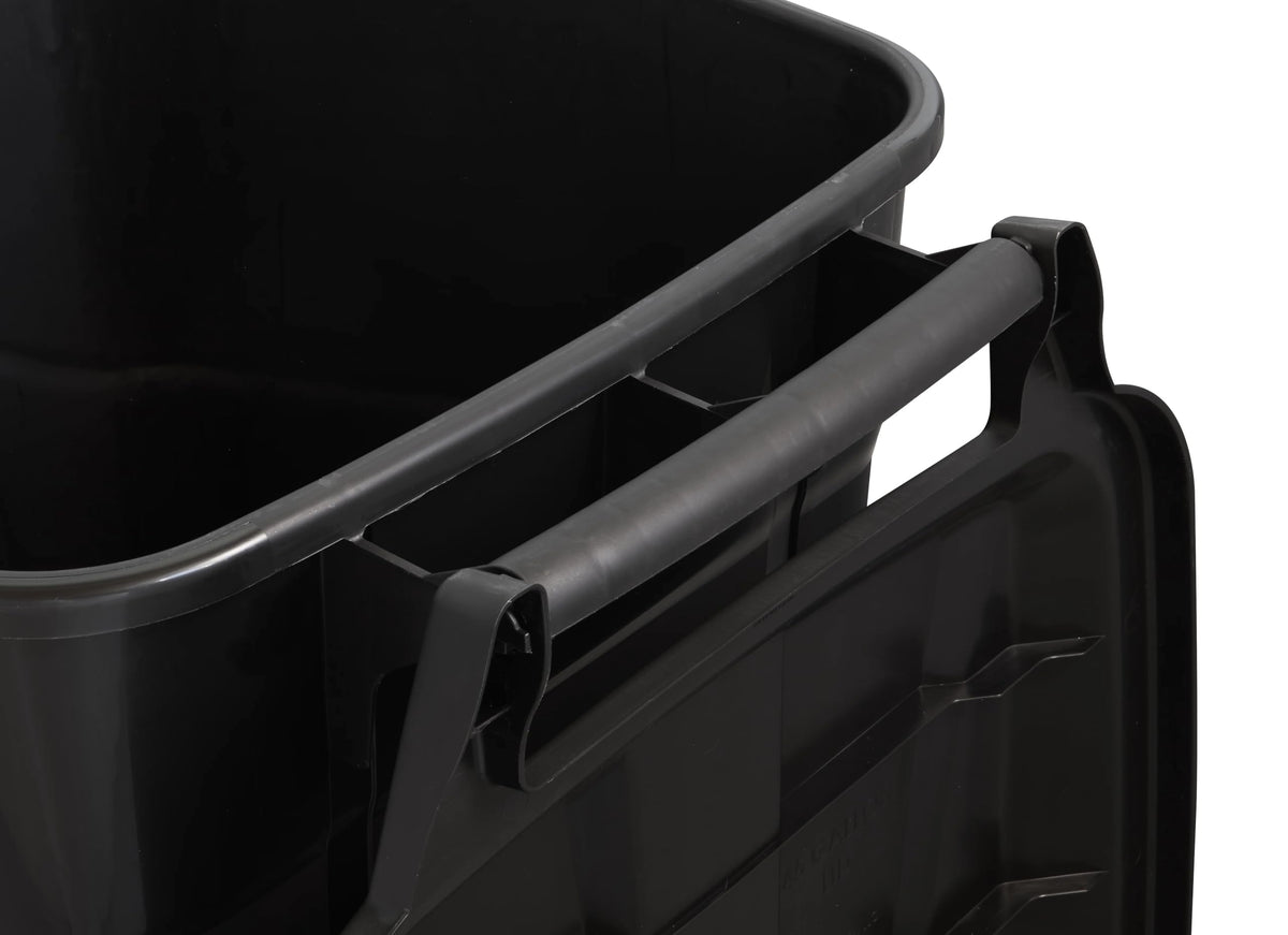 45 Gallon Black Wheeled Plastic Garbage Can S37900