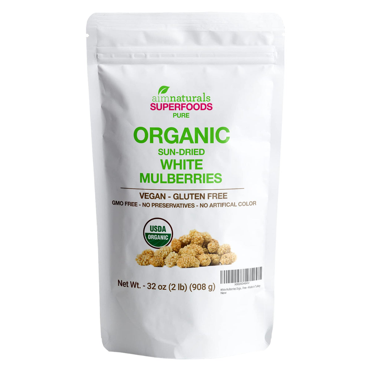 Dried White Mulberries 2 Lbs B363035