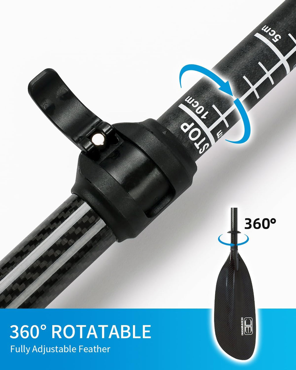 Full Carbon Fiber Adjustable Kayak Paddle T61496