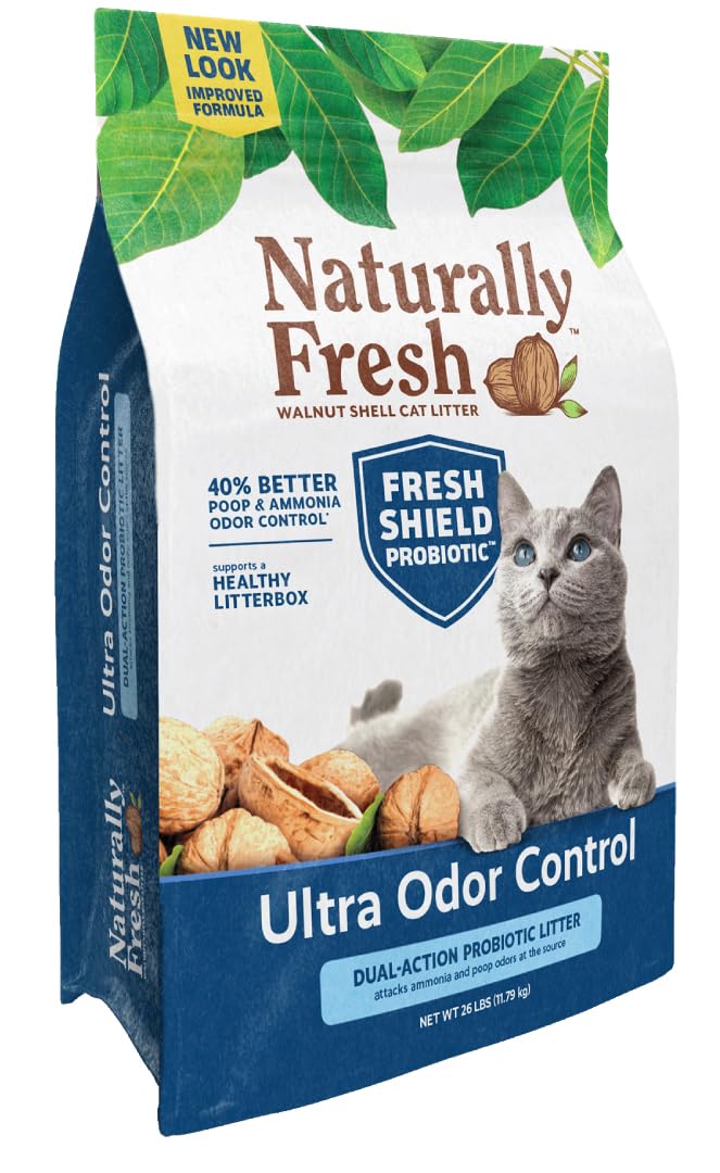 Walnut Shells Cat Litter, Multi-Cat, Unscented, 26 Lbs T17748