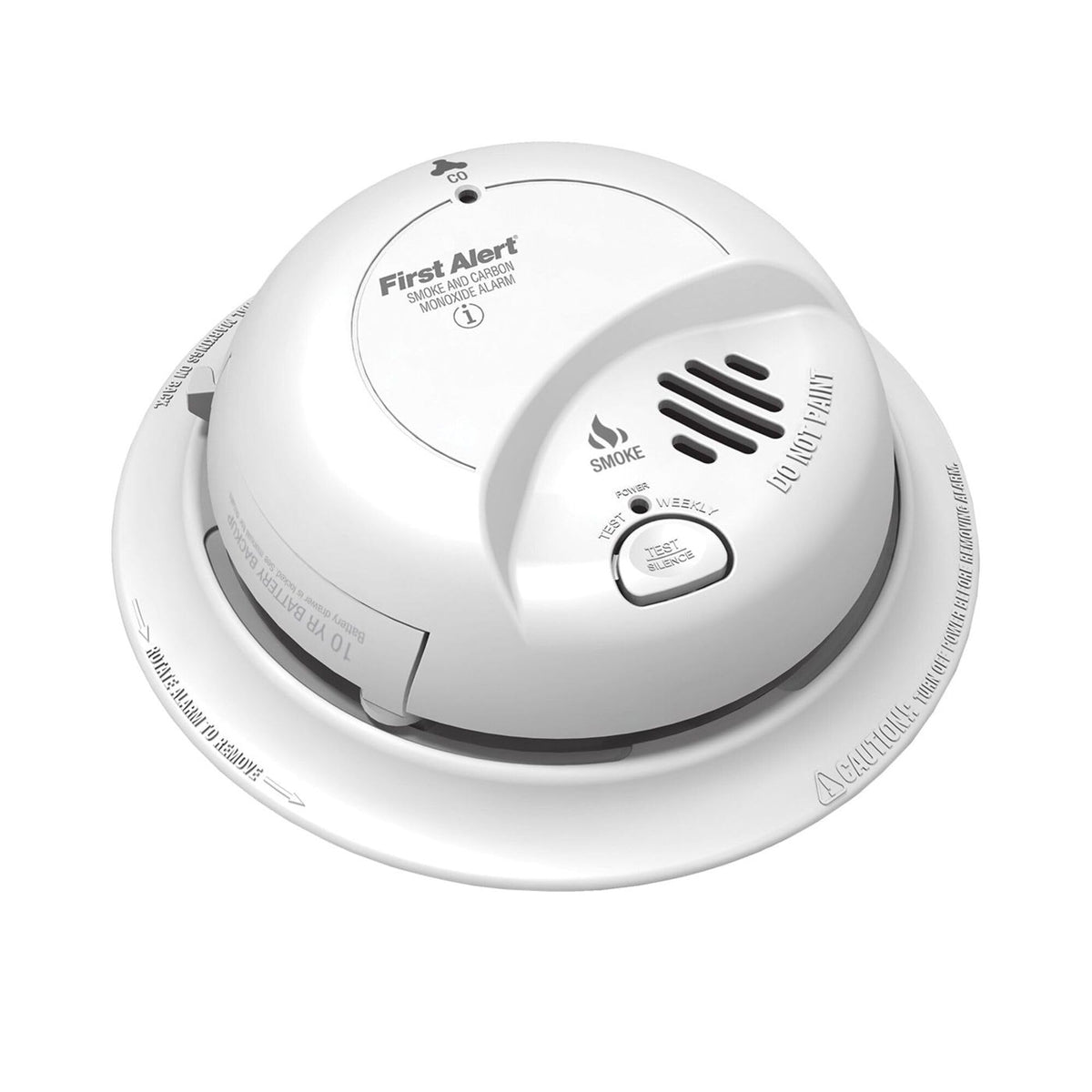 Hardwired Smoke and Carbon Monoxide Detector with 10 Year Battery Backup, White K873309