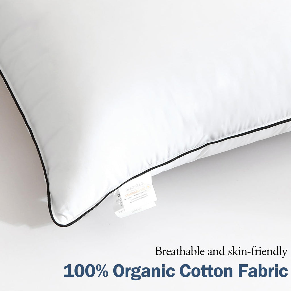 King Size Goose Feather Down Pillows Set of 2 K84287
