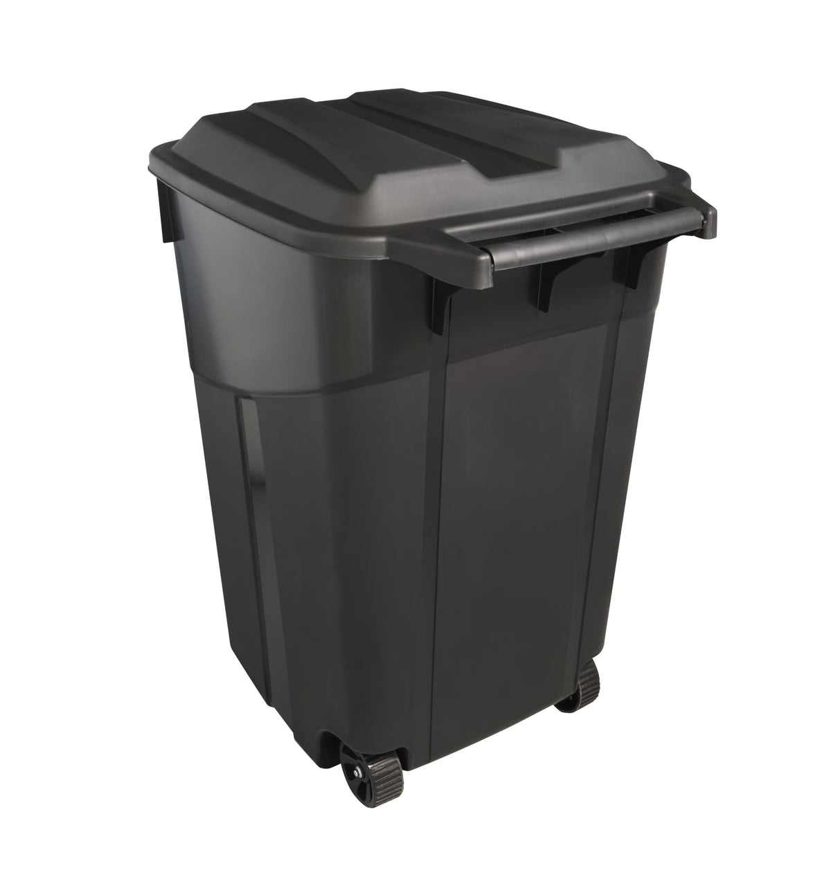 45 Gallon Black Wheeled Plastic Garbage Can S37900