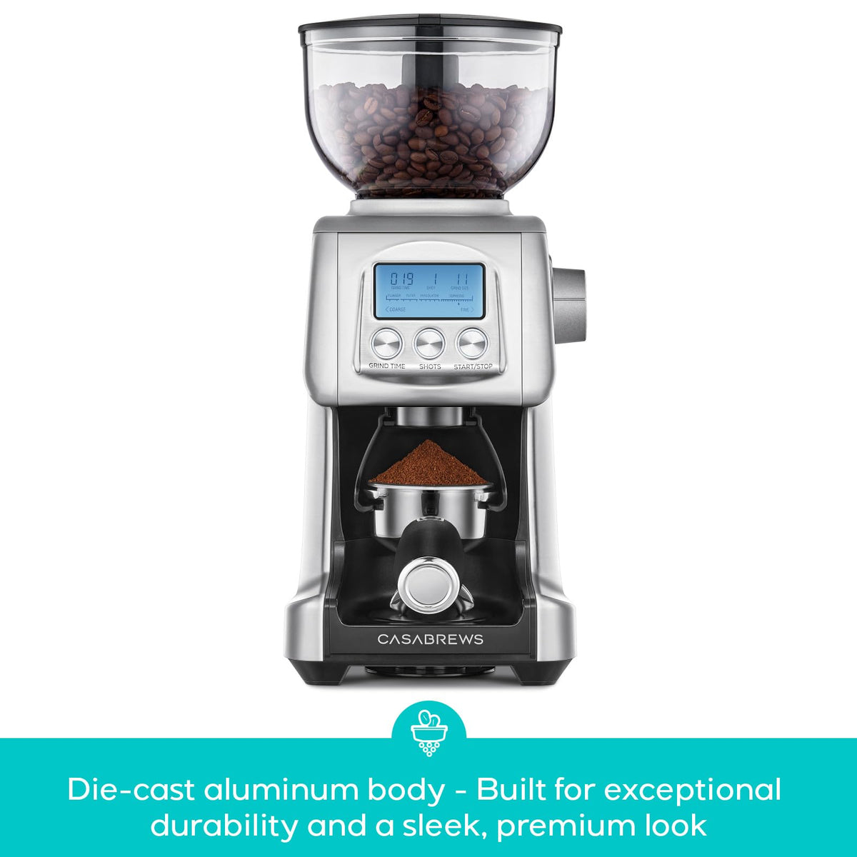 Electric Conical Burr Coffee Grinder with LCD Display T525962