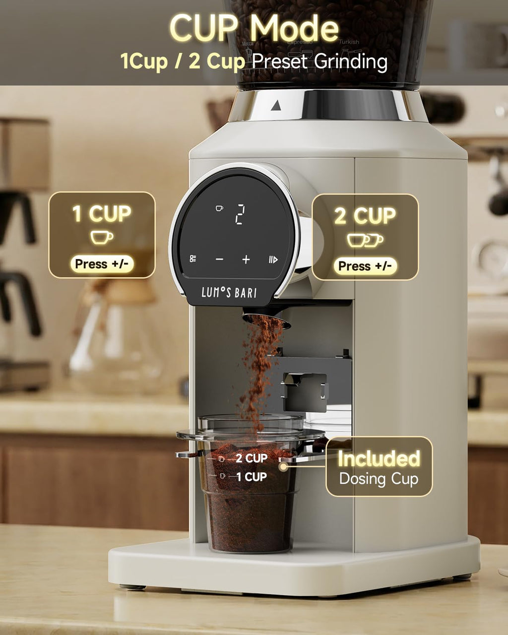 Conical Burr Coffee Grinder, 34 Settings M4200