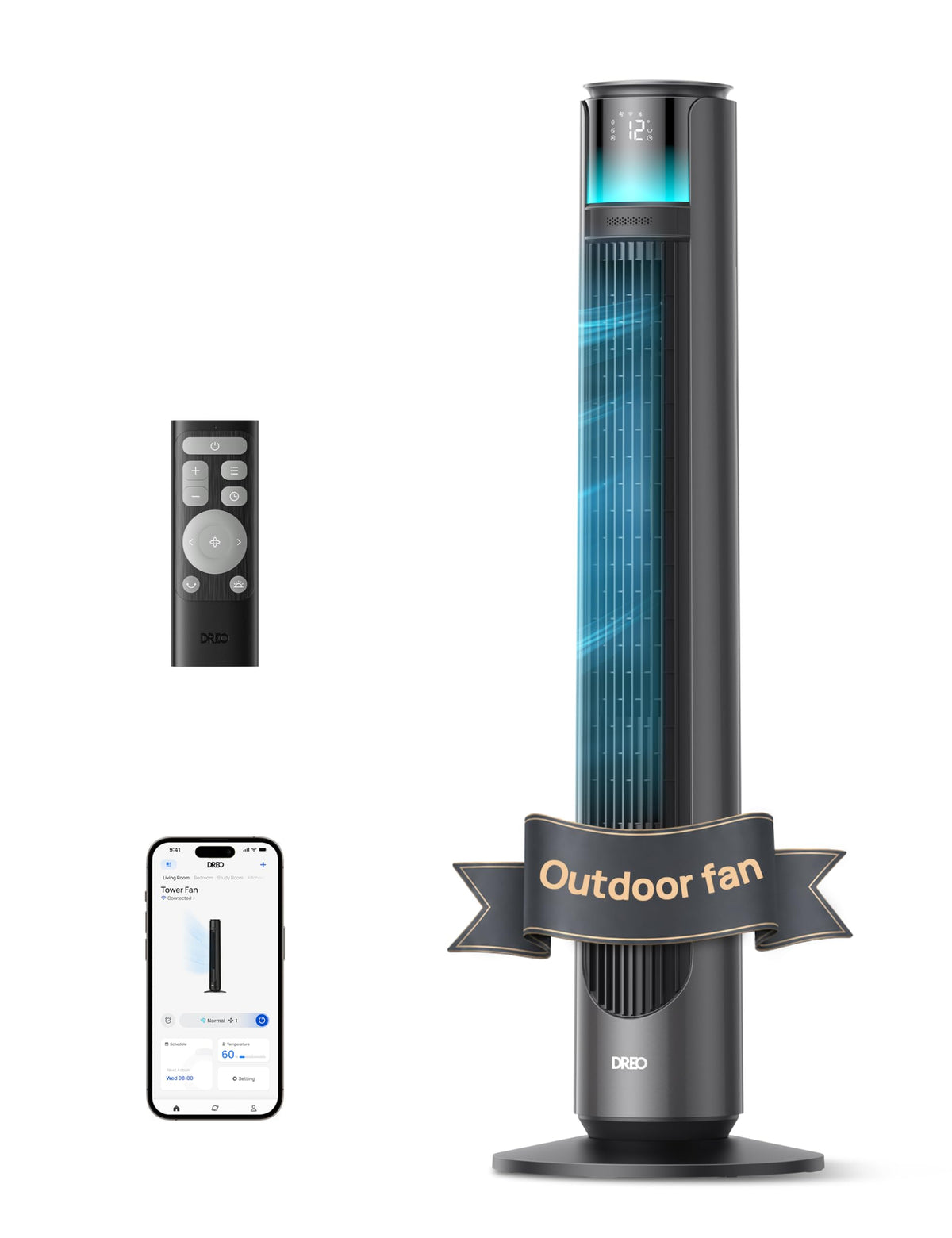 Smart Tower Fan 33 ft/s 20 dB Y726180