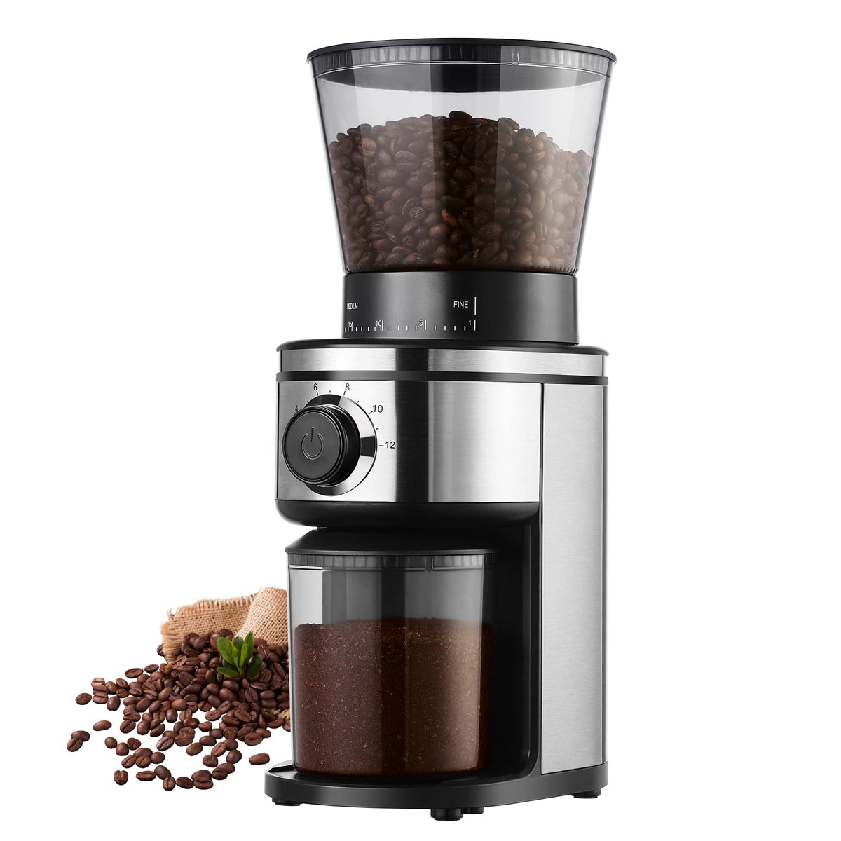 Electric Conical Burr Coffee Grinder with 30 Adjustable Grind Settings B967