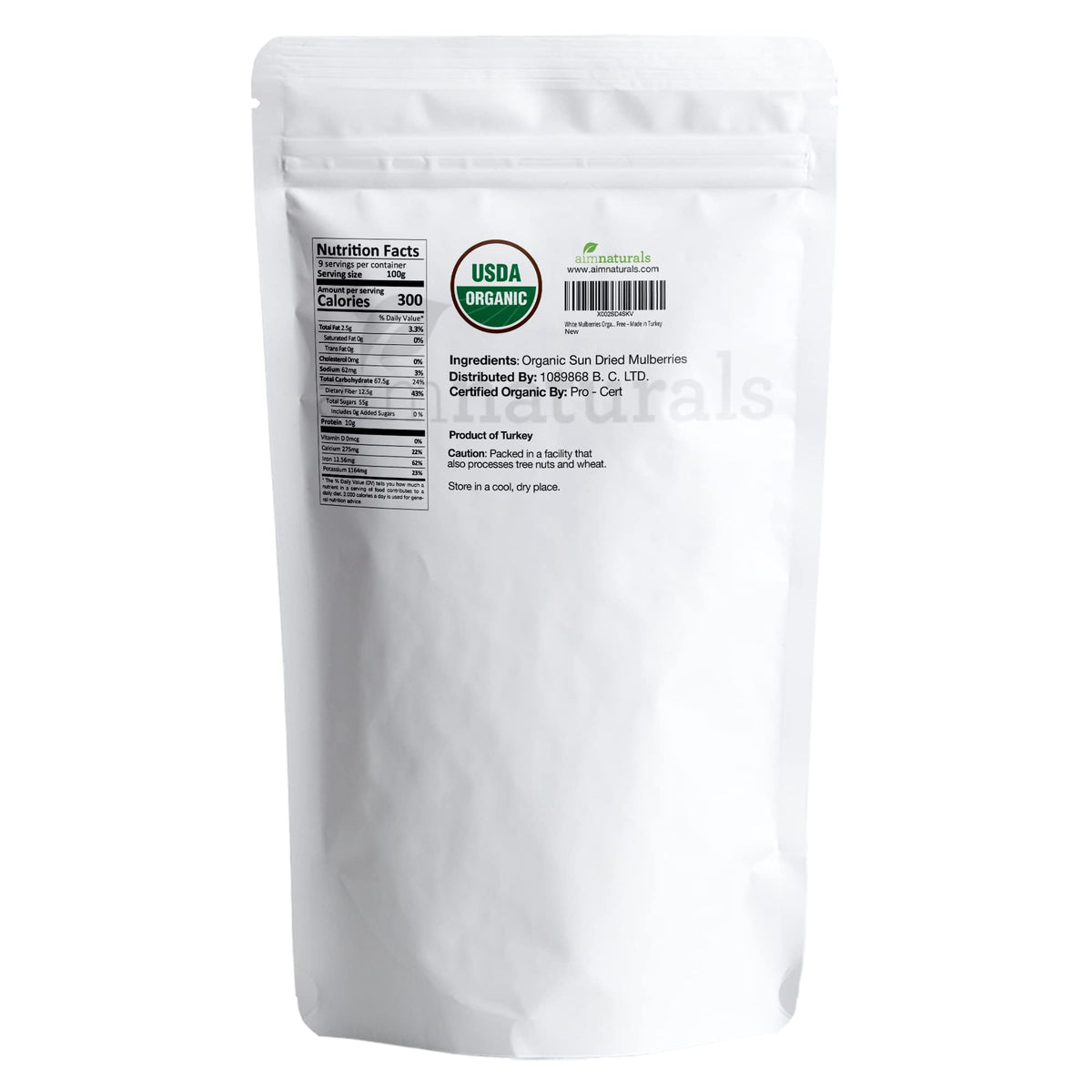 Dried White Mulberries 2 Lbs B363035