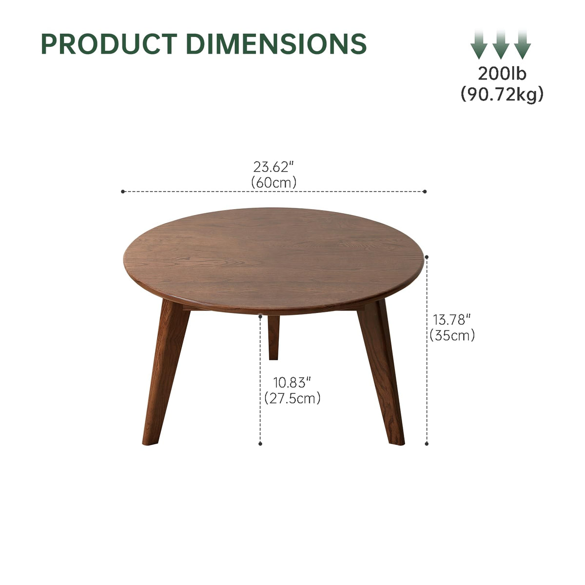 Solid Wood Round Coffee Table O788