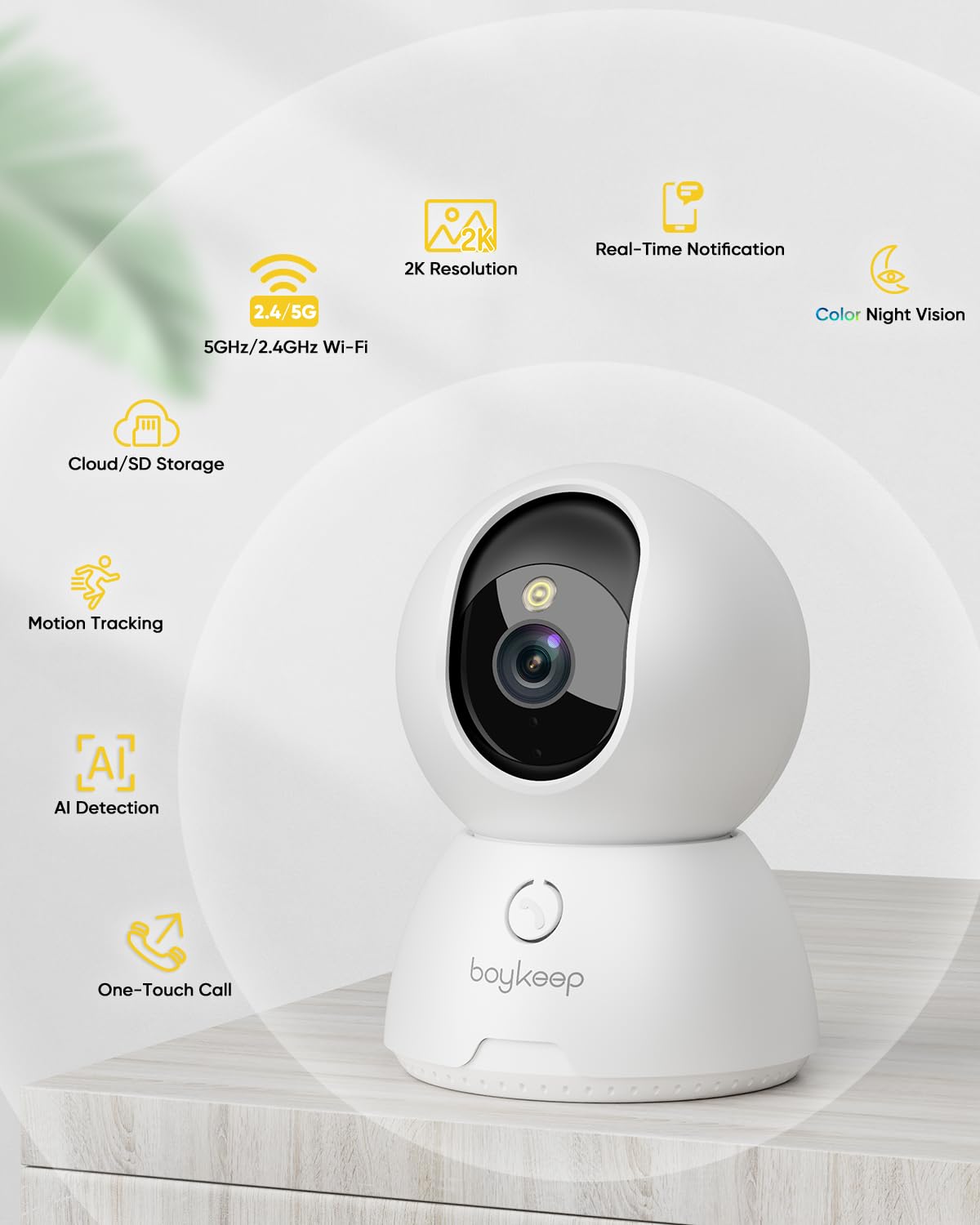 2K Indoor Security Camera 2-Pack with Night Vision S4958
