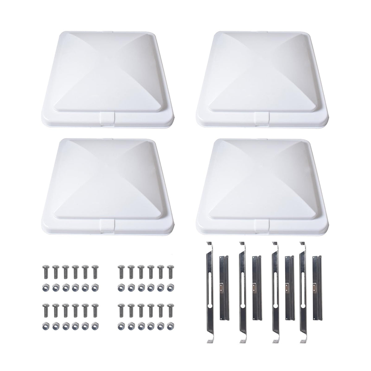 4 Pack 14 x 14 White RV Roof Vent Cover O40774