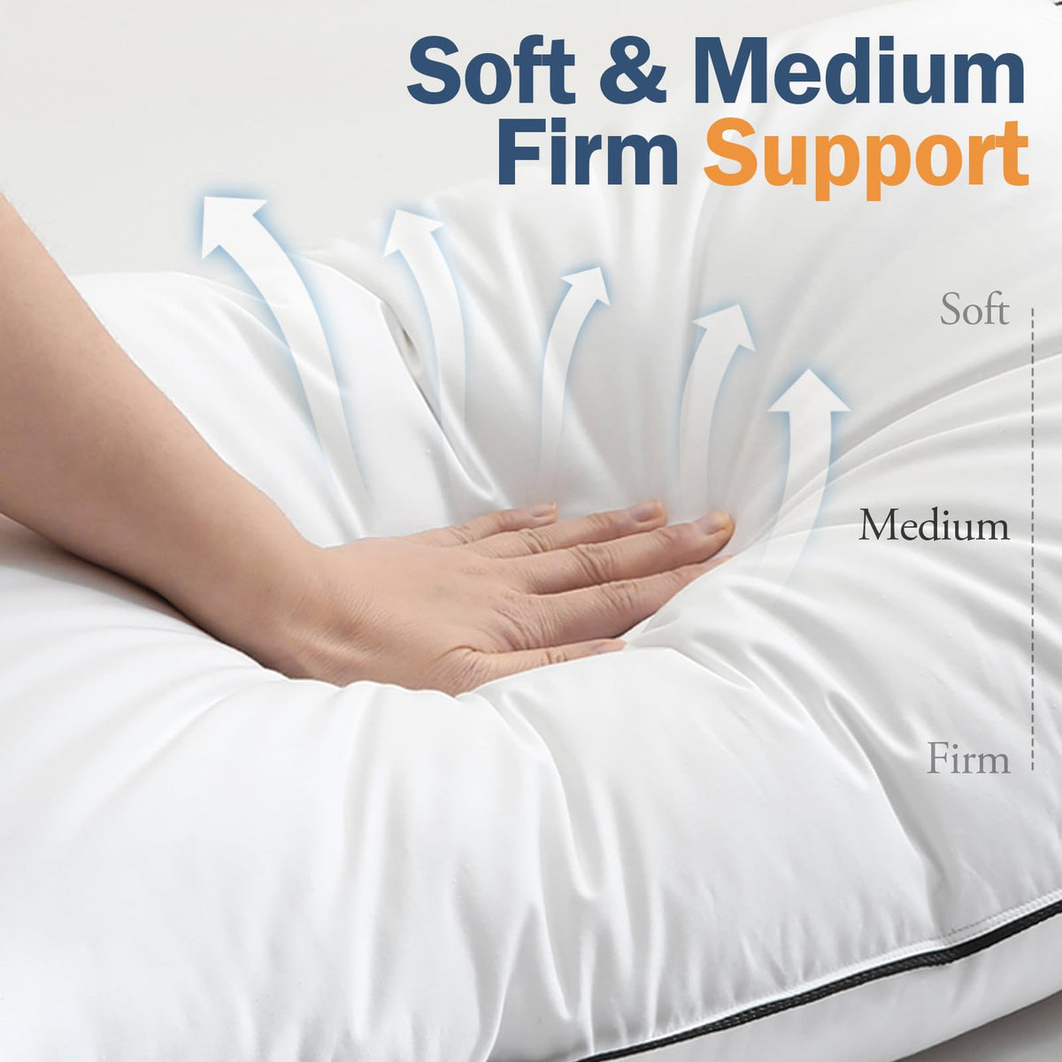 King Size Goose Feather Down Pillows Set of 2 K84287