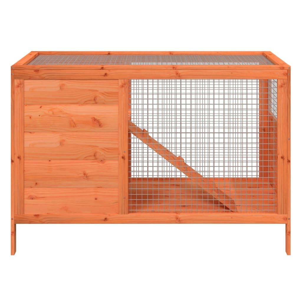 2 Tier Solid Wood Rabbit Hutch with Ramp S271598