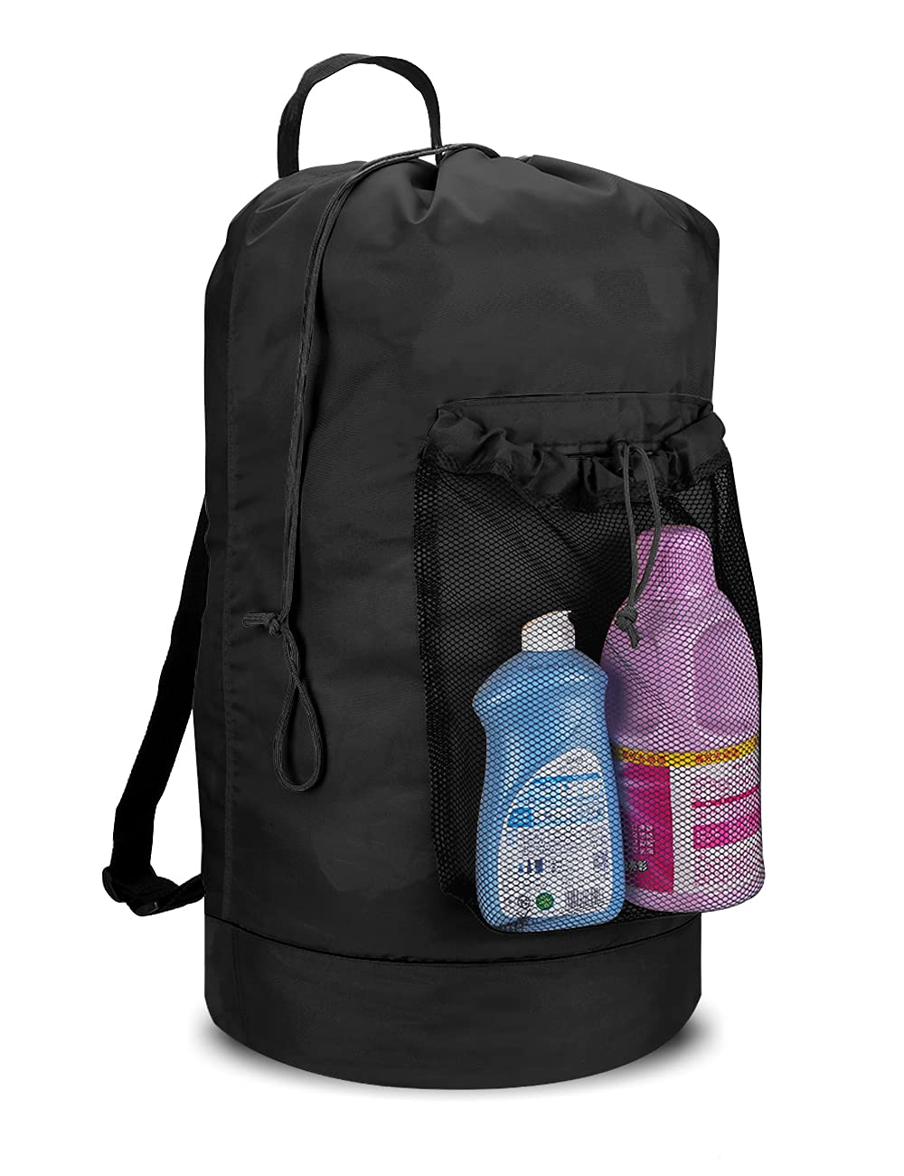 Black 115L Laundry Bag with Shoulder Straps F355