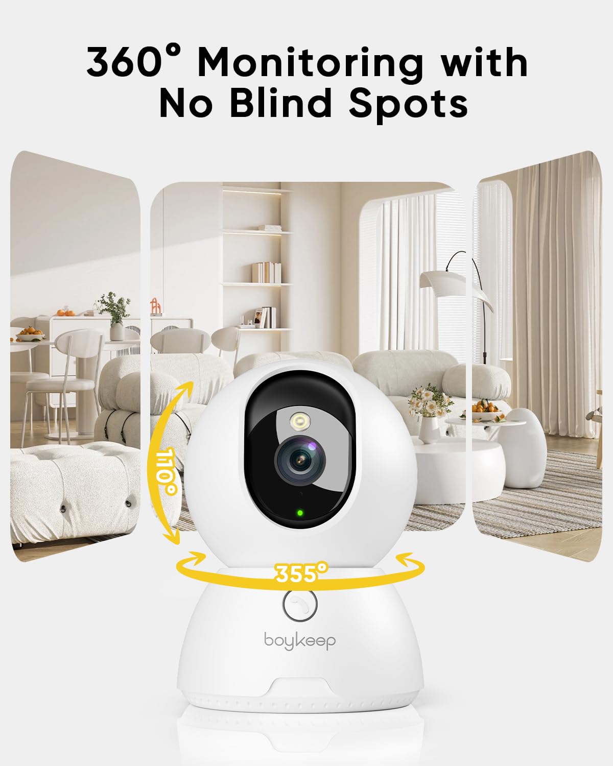 2K Indoor Security Camera 2-Pack with Night Vision S4958
