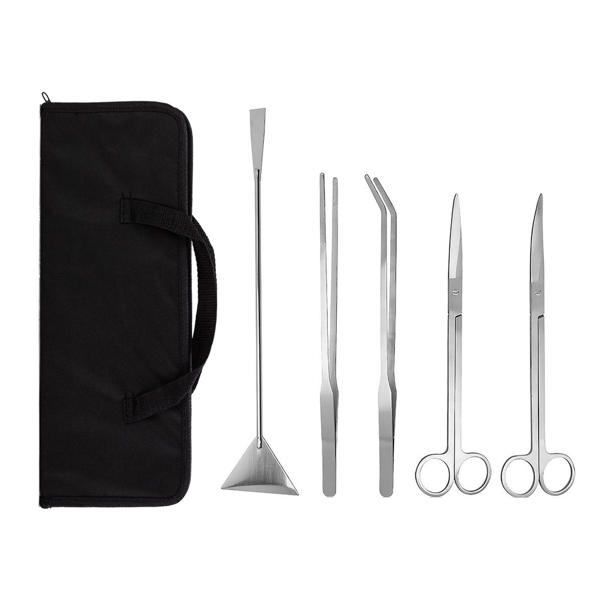5 in 1 Aquarium Scissors Tweezers Spatula Stainless Steel Aquascaping Tools G615