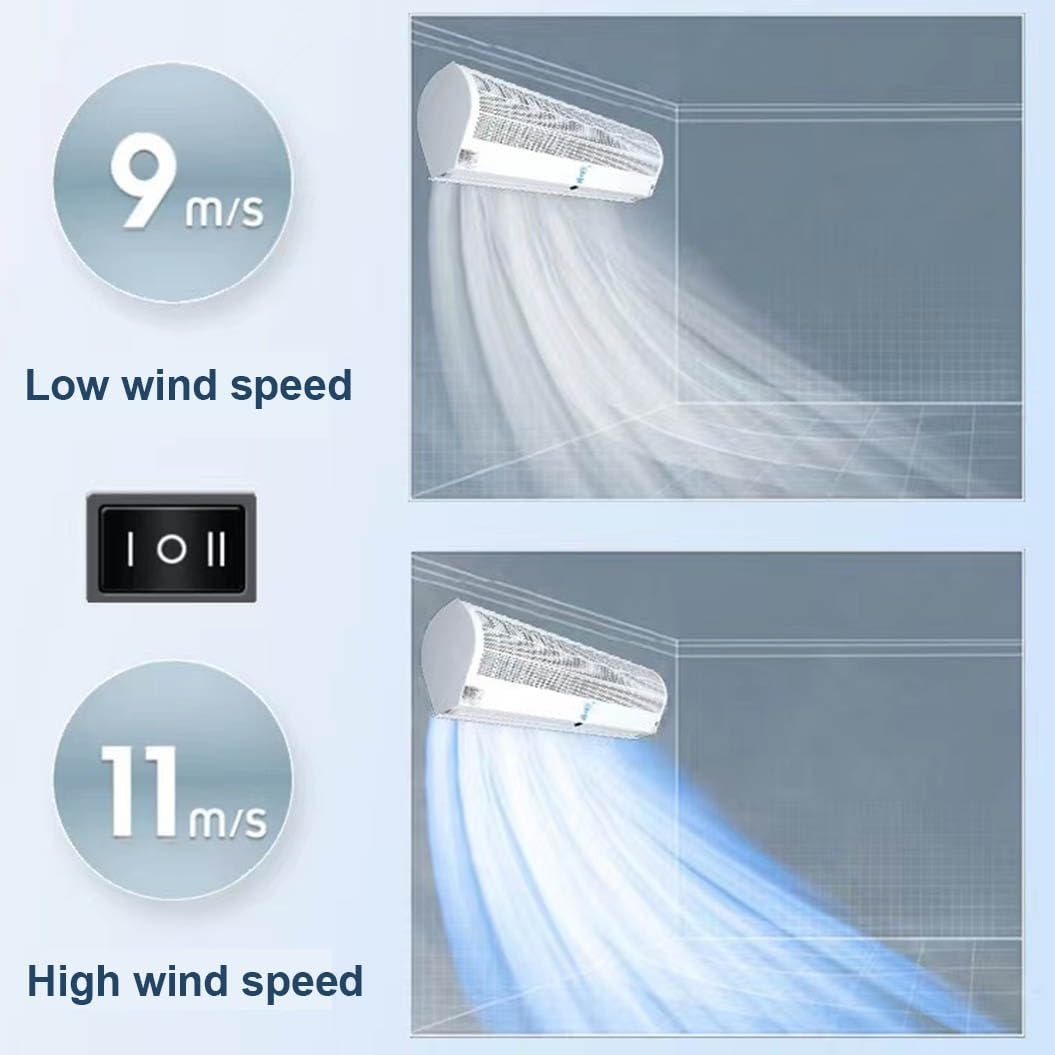 Wall-Mounted Air Curtain, 2 Speed Settings, 60cm H6102