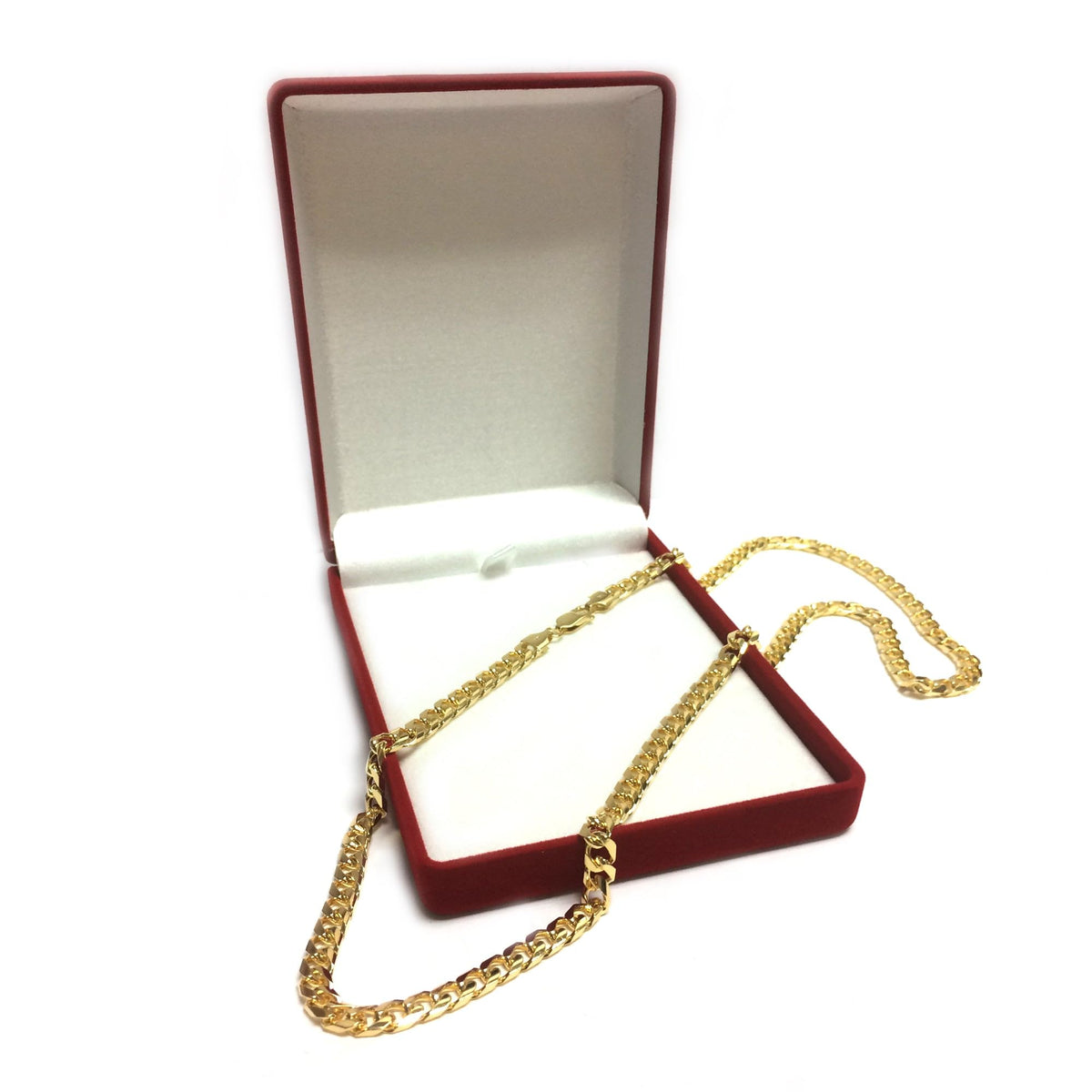 14k Yellow Gold Cuban Link Chain Necklace Z22371