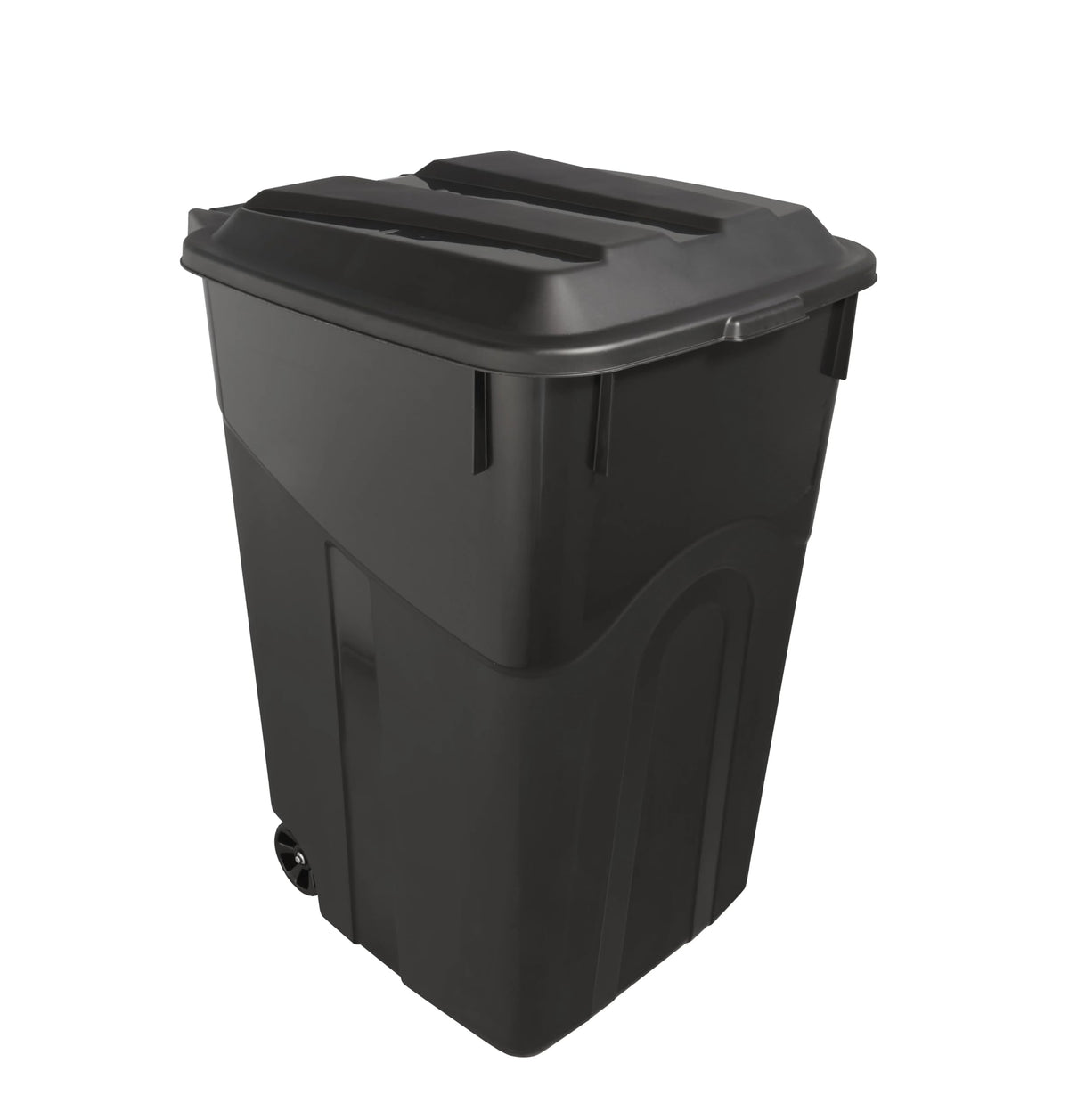45 Gallon Black Wheeled Plastic Garbage Can S37900