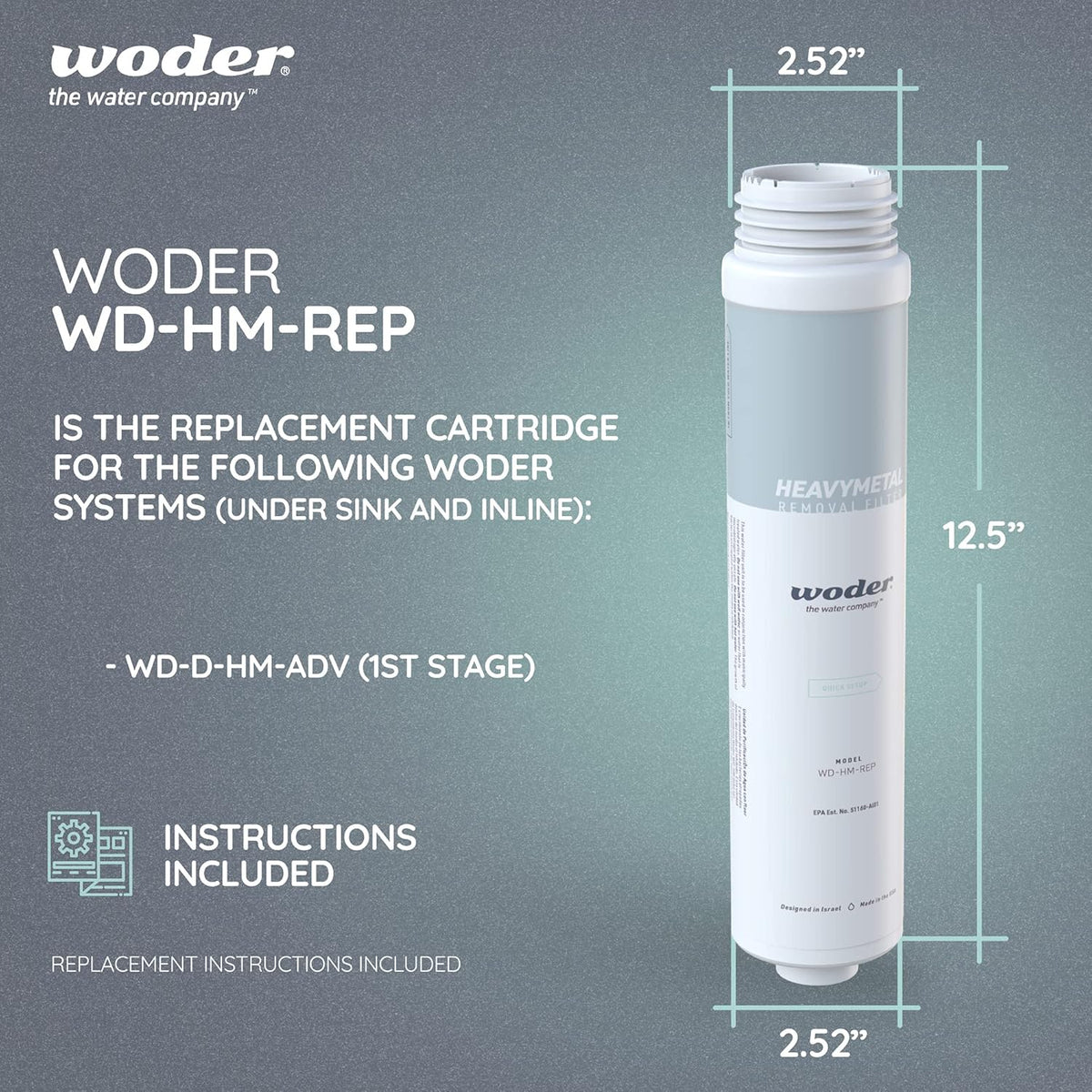 Replacement Water Filter Cartridge A508