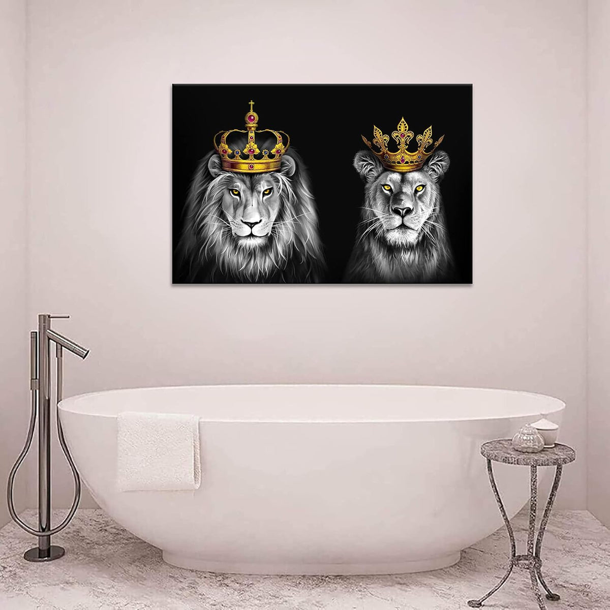 2 Pieces King Animal Canvas Wall Art 24x36inch N790