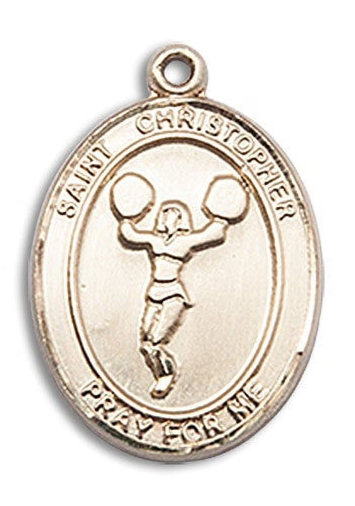 14kt Gold Filled Cheerleading Medal Pendant Necklace X7489
