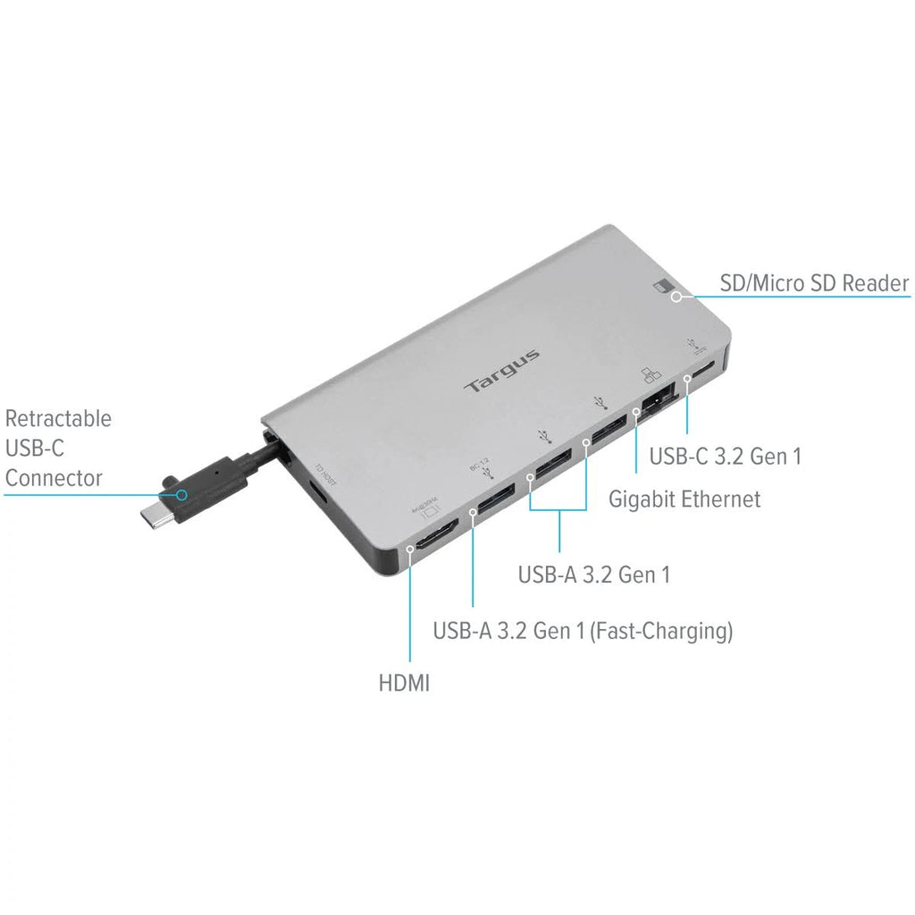 Usbc DP Alt Mode Single Video 4K HDMI Docking Station with Card Reader A4700