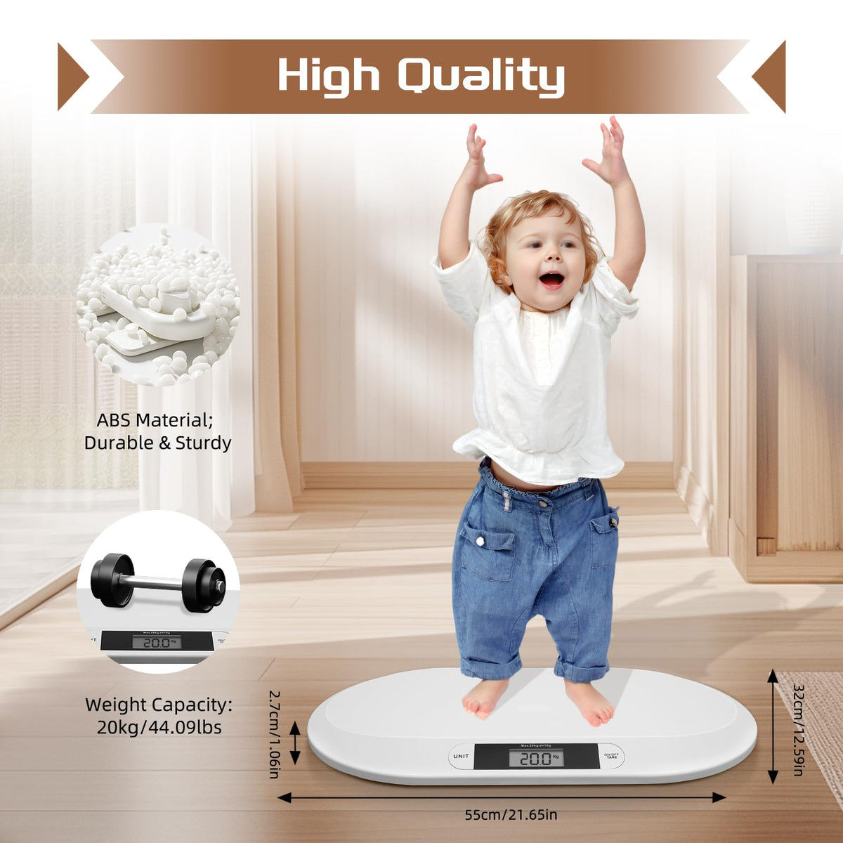 Digital Infant Scale 20kg/44lb LCD Display D948