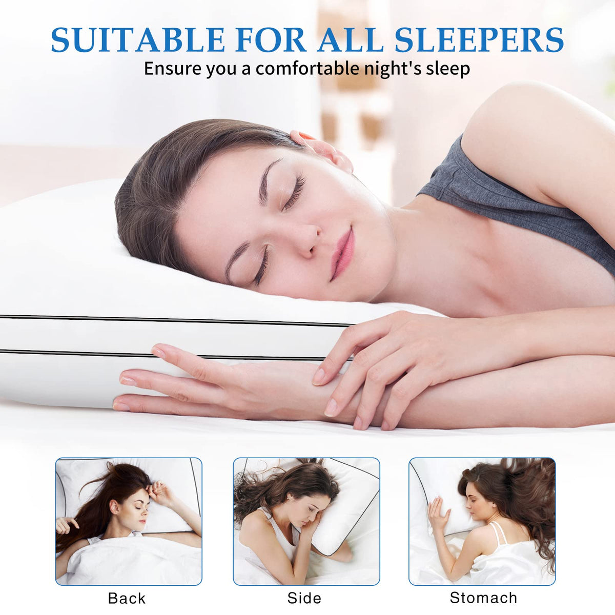 King Size Set of 2 Bed Pillows Q532