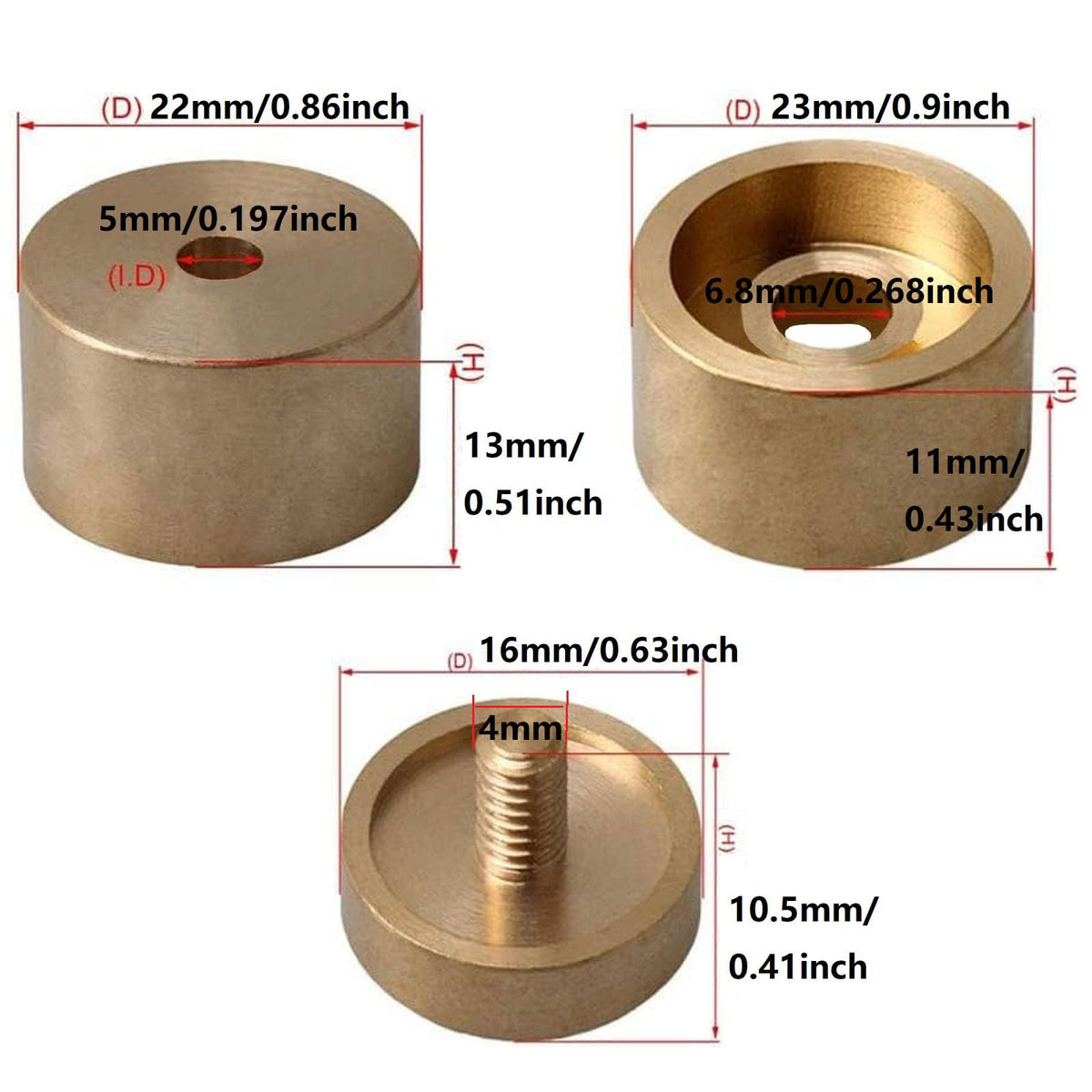 Raw Brass Trumpet Trim Kit W17804