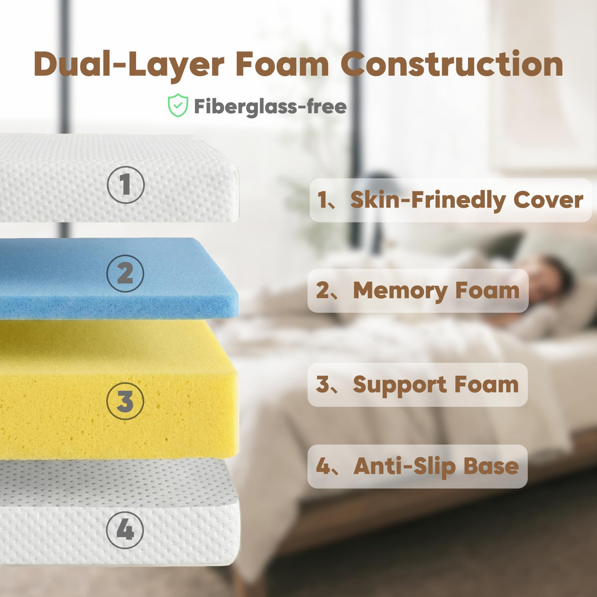6 Inch Memory Foam Twin Mattress L555