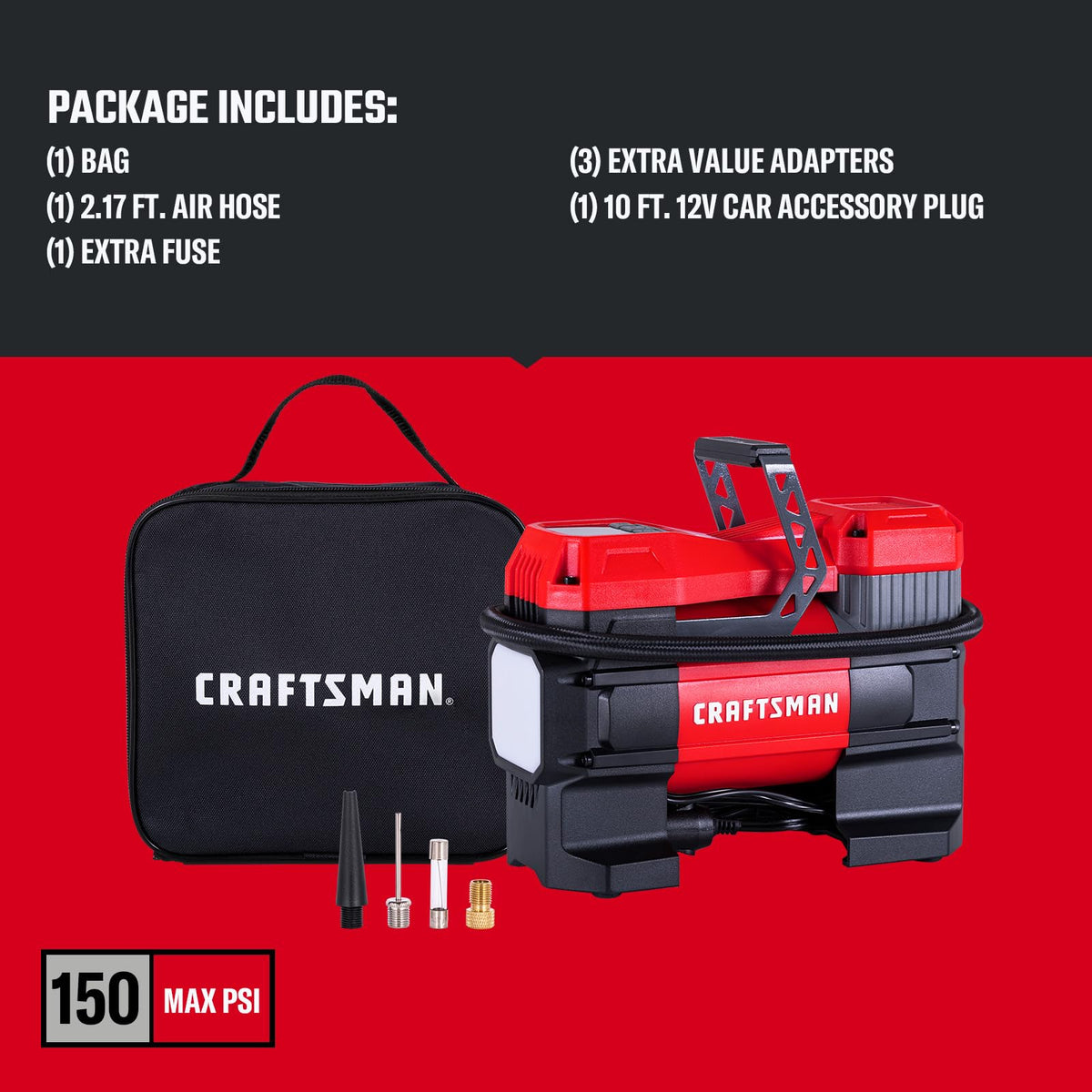 Portable 12V Tire Inflator with Digital Gauge A3310