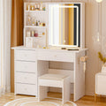 White Makeup Vanity Desk with LED Lights Mirror Z369