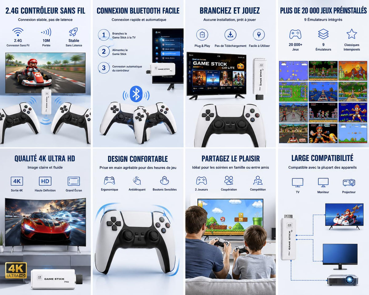 Retro Gaming Console 4K HDMI with 20,000+ Built-in Classic Video Games R6977