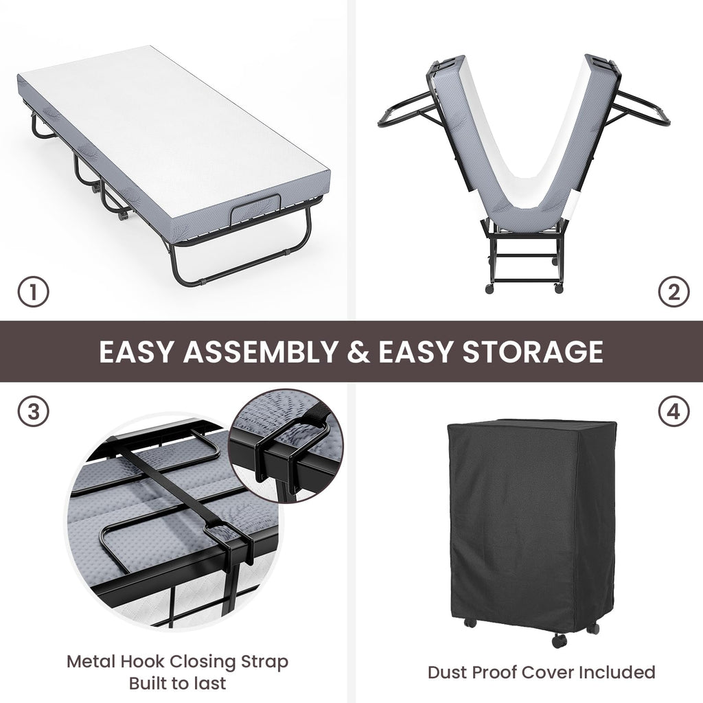 Folding Bed with Mattress O8851