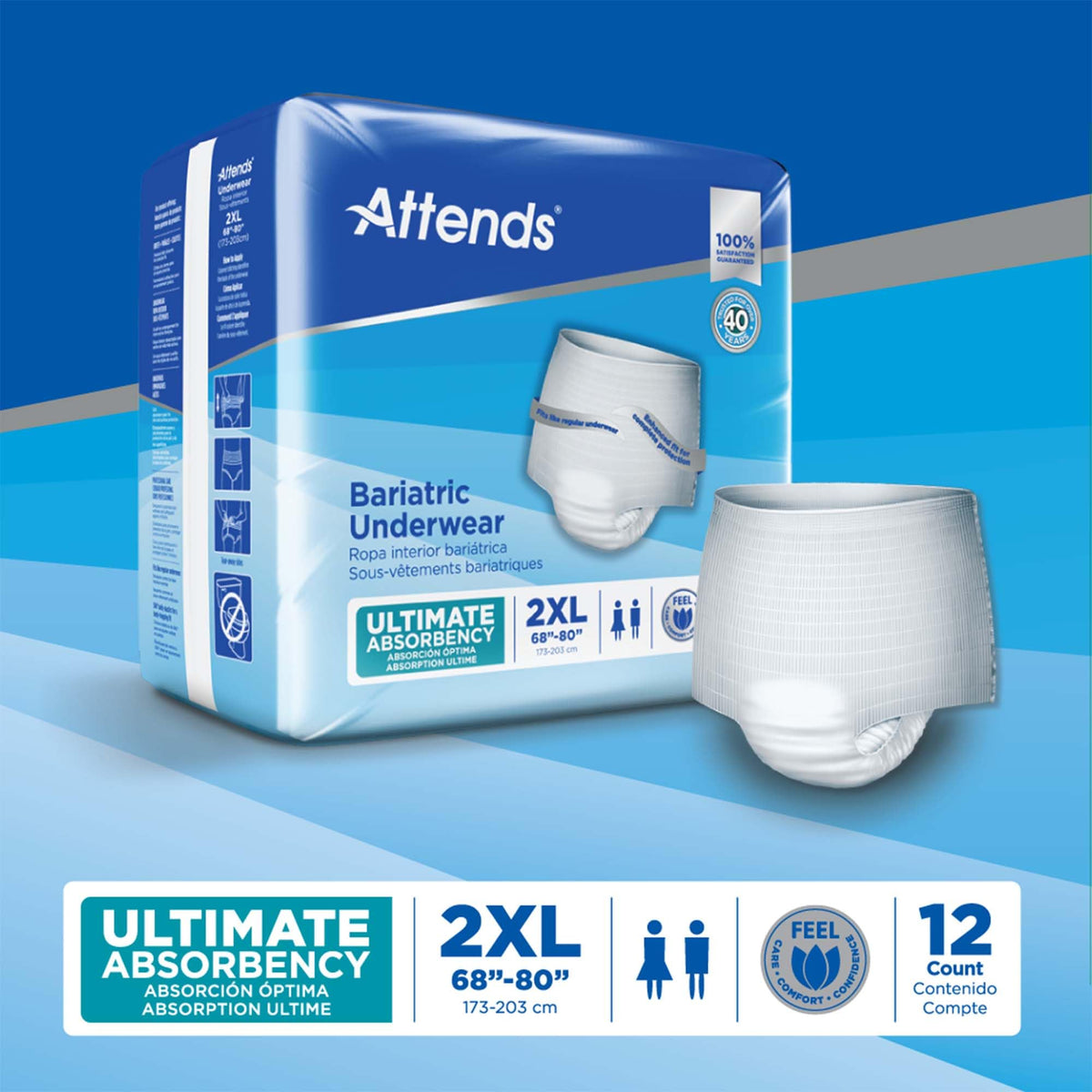 2X-Large Adult Incontinence Underwear, 12 ct J997798