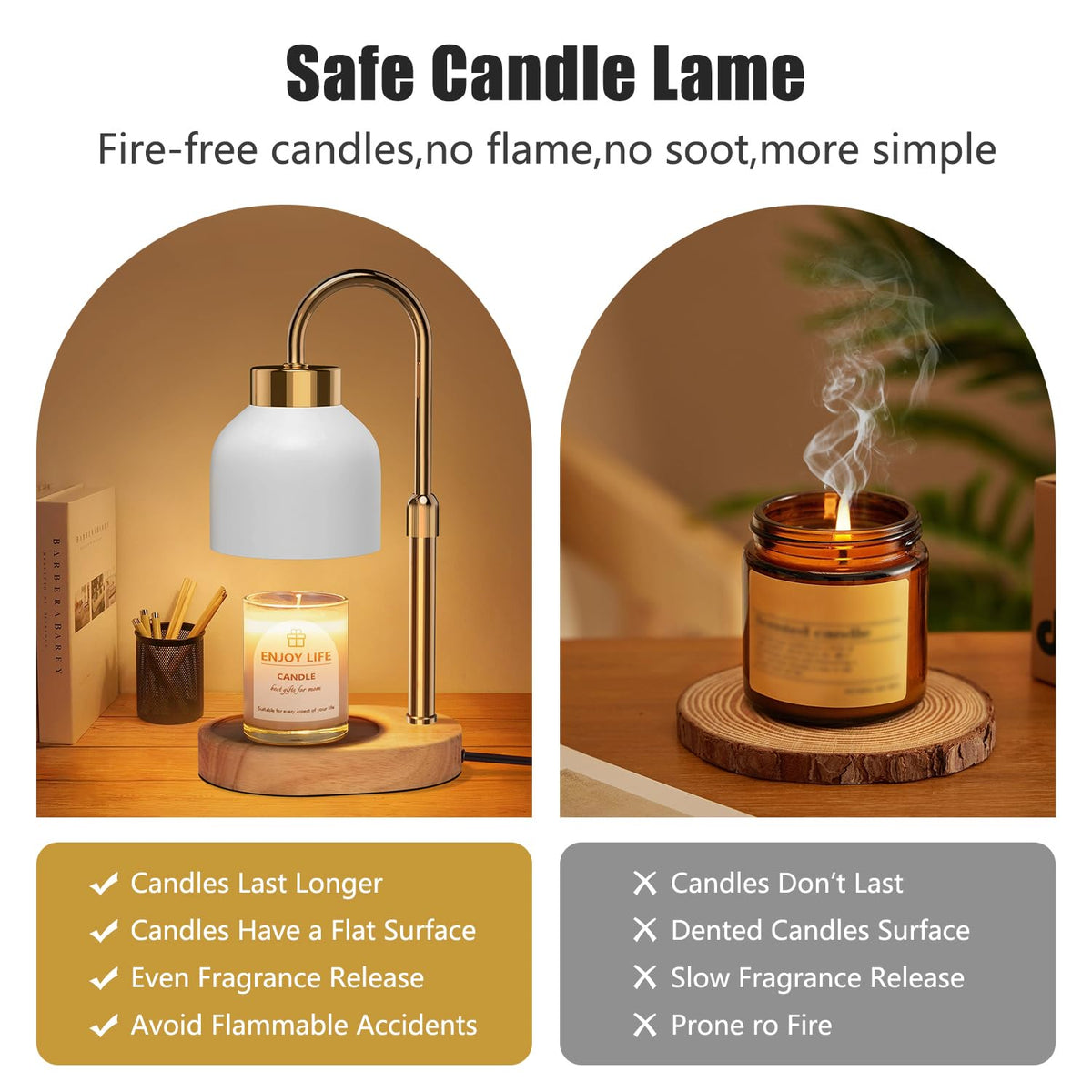 Candle Warmer Lamp with Dimmer Adjustable Height S11261