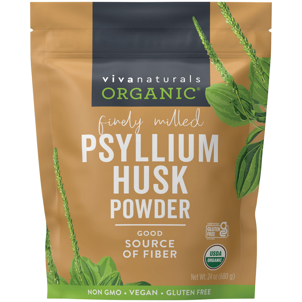 Organic Psyllium Husk Powder, 24 oz Y893963