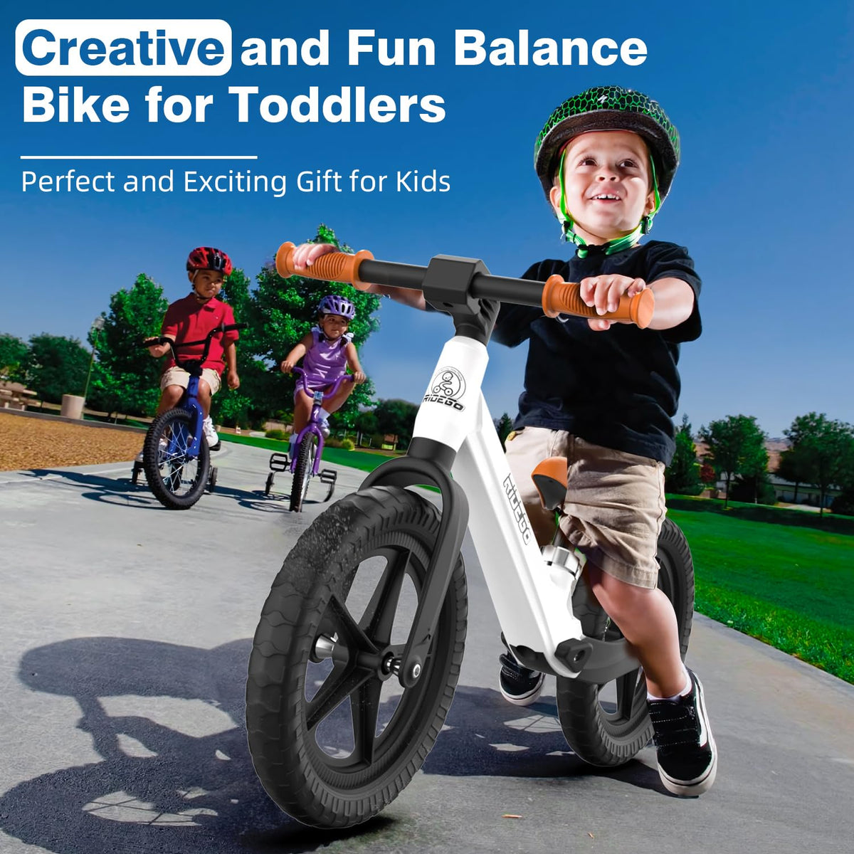 12 Inch Lightweight Kids Balance Bike with Adjustable Seat P5422