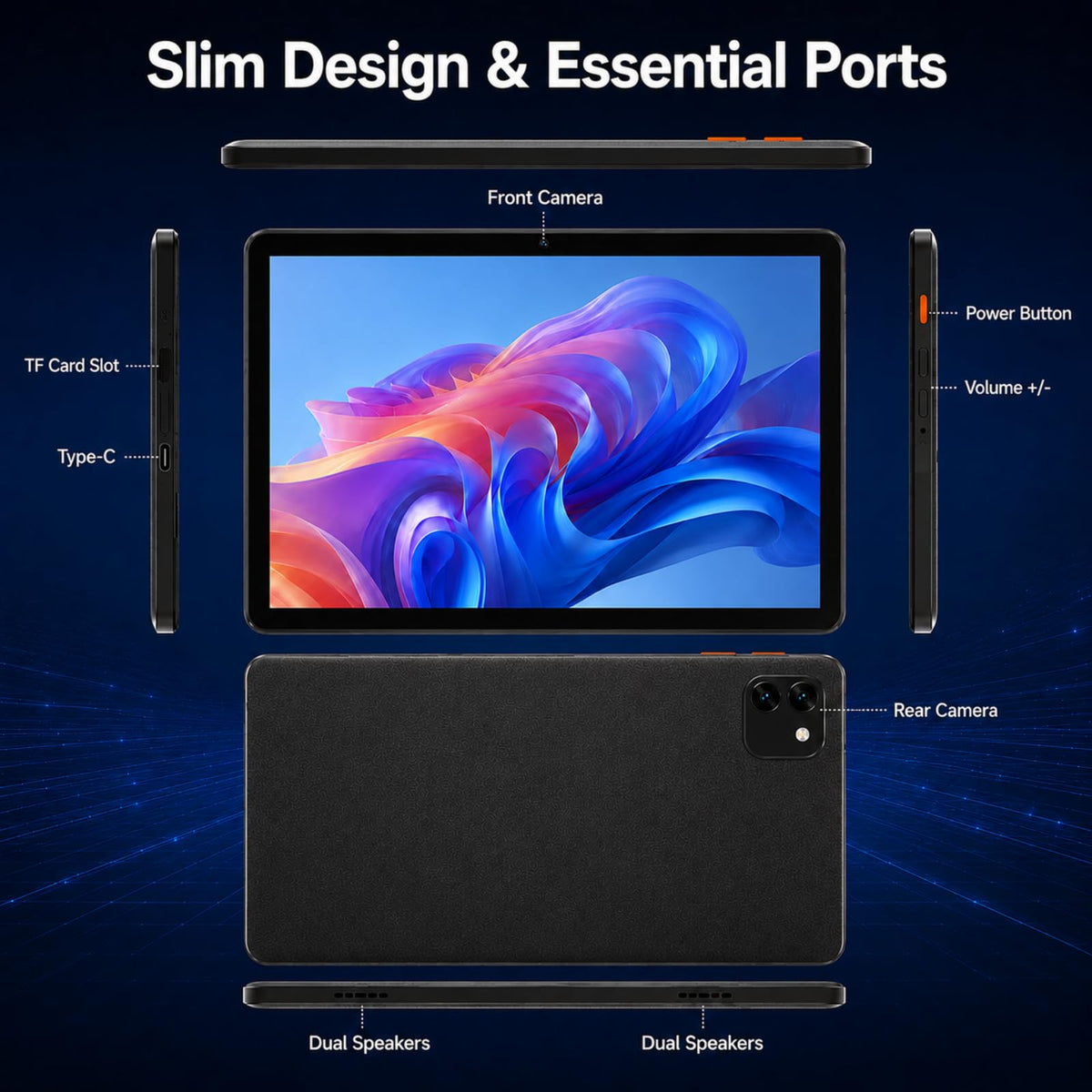 Android 15 Tablet 10.1 in 12GB RAM 64GB ROM L108219