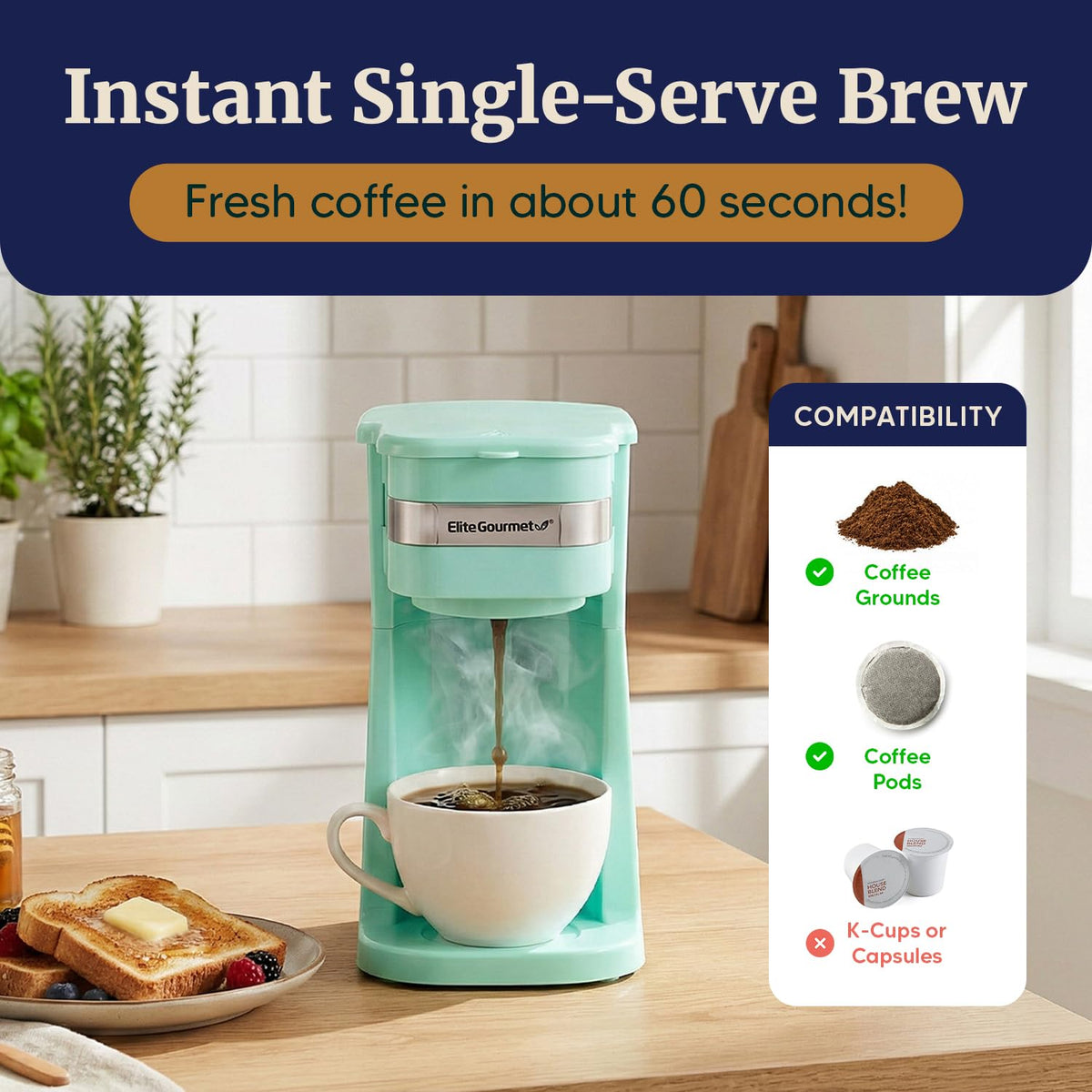 Single-Serve Compact Coffee Maker P37791