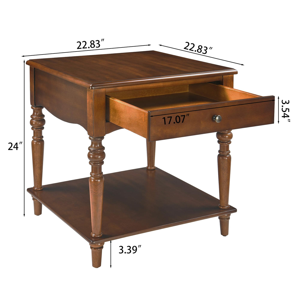 Rectangular Coffee Table and Two Square End Tables with Storage Drawer N147405