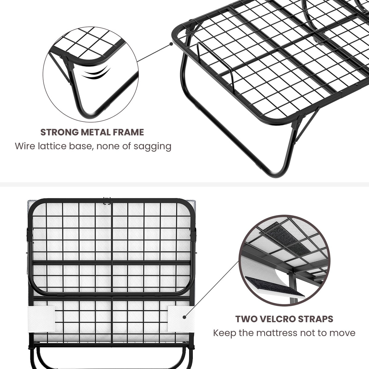 Folding Bed with Mattress O8851