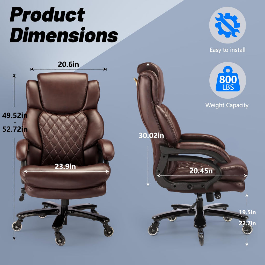 Big and Tall Office Chair with Adjustable Headrest W429372
