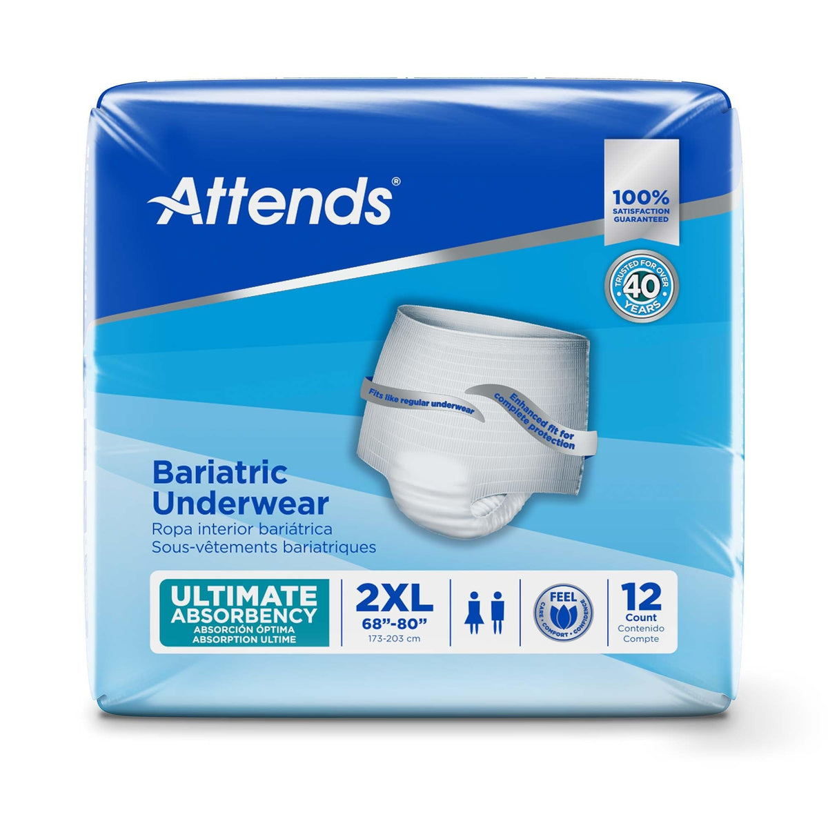 2X-Large Adult Incontinence Underwear, 12 ct J997798