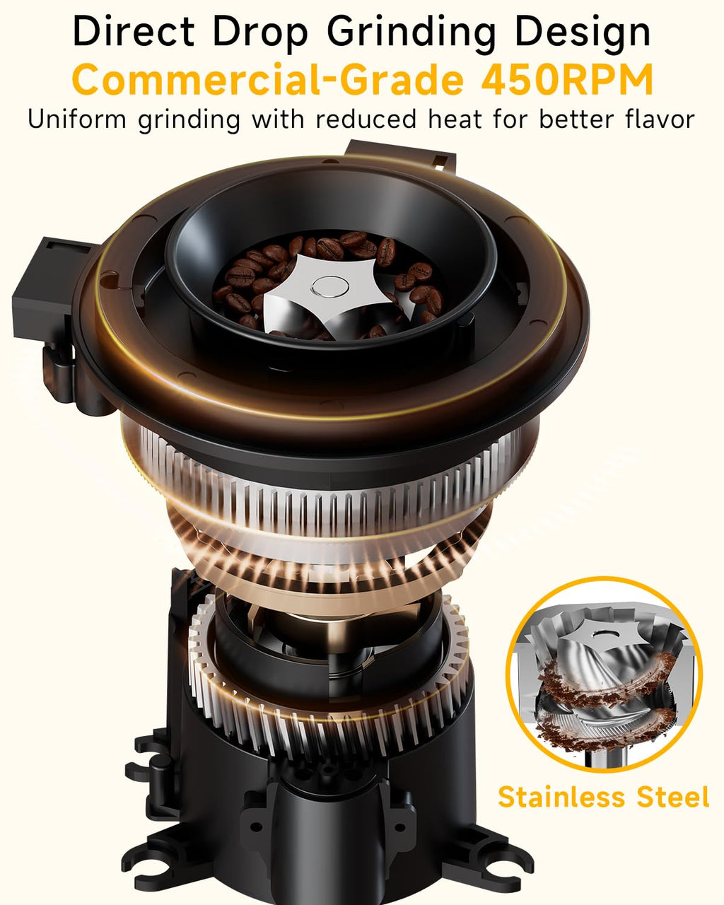 Conical Burr Coffee Grinder, 34 Settings M4200
