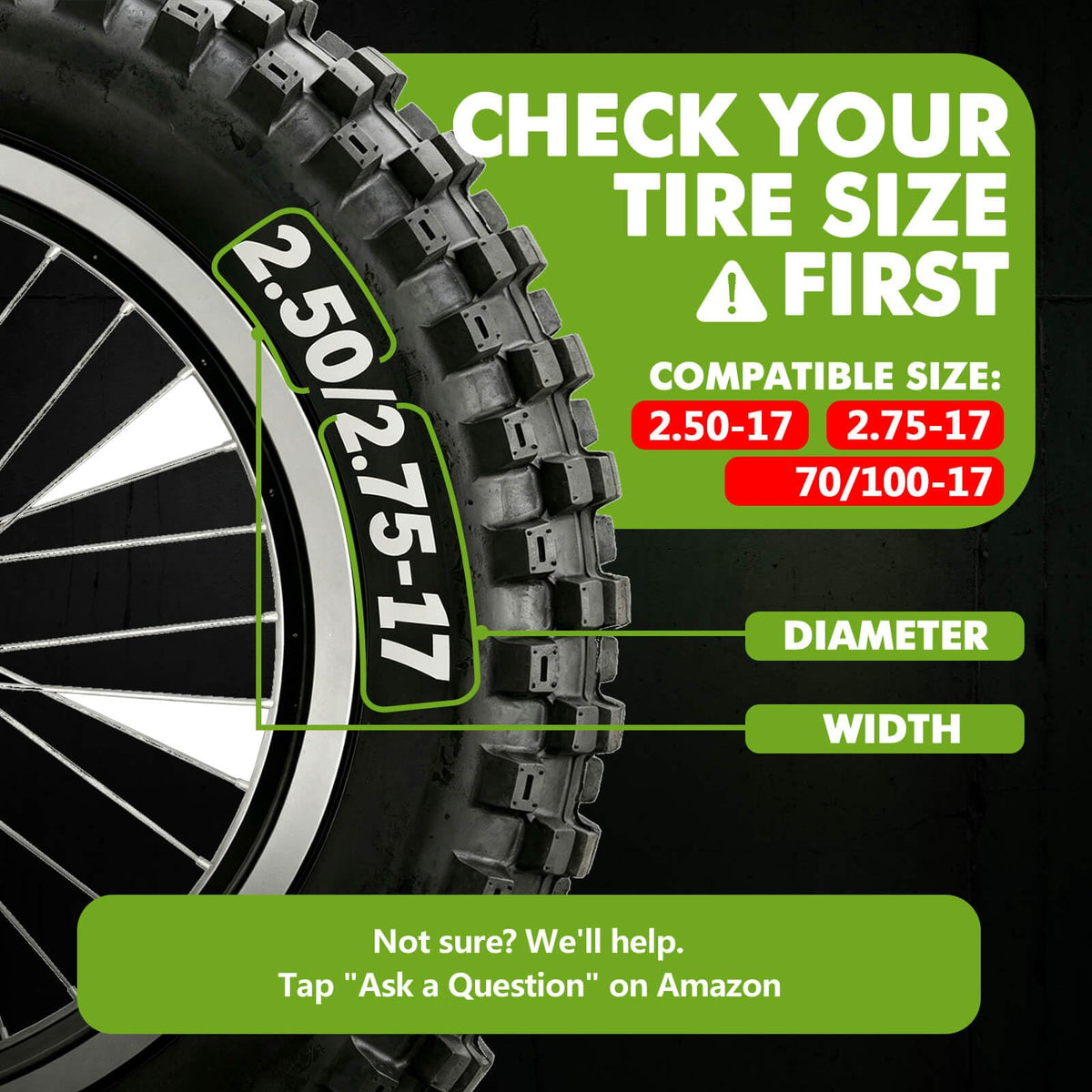 2 Pack 17" Dirt Bike Inner Tubes X3772